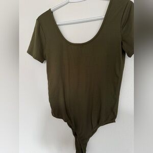 Large Olive Green Women's Bodysuit